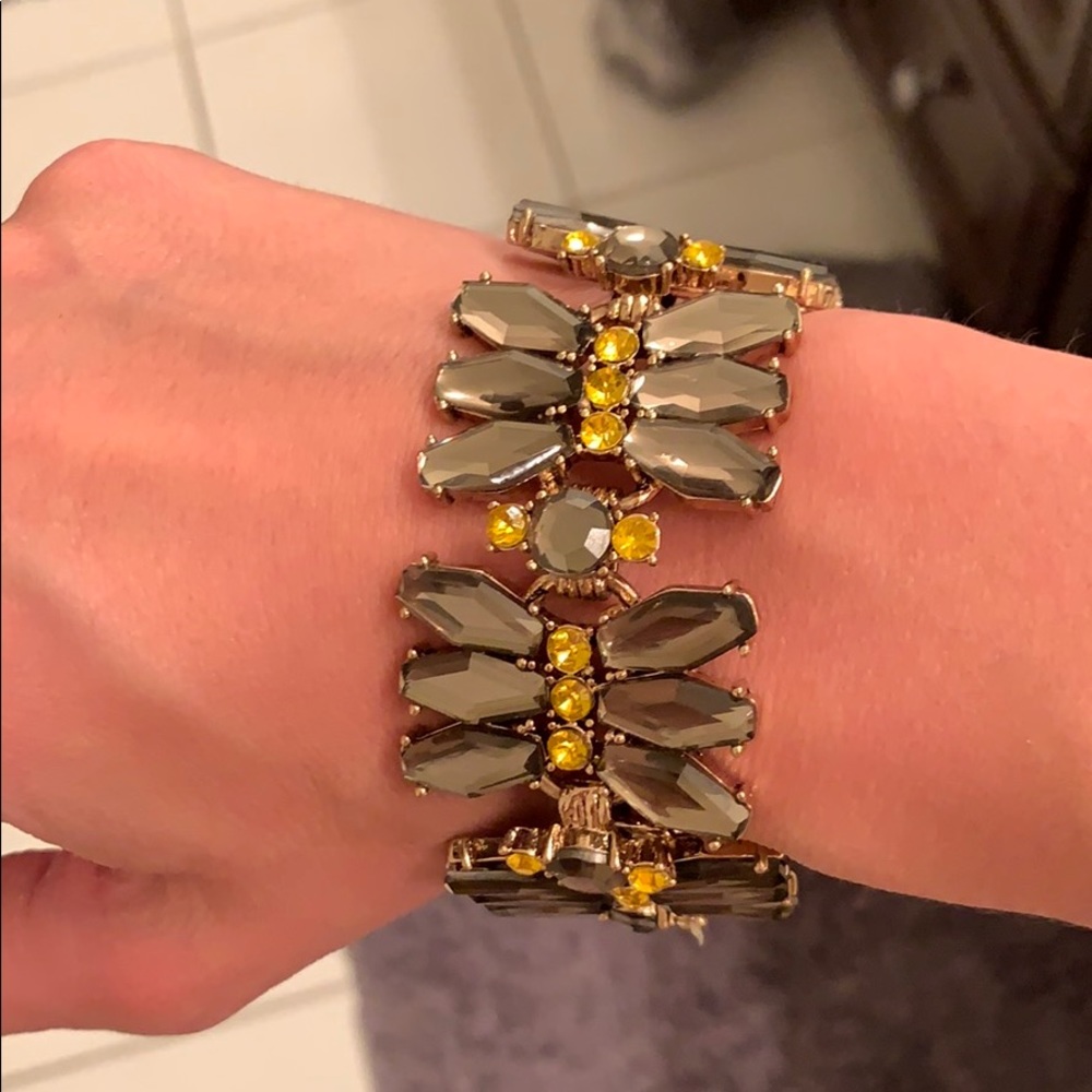 JCREW Gray and yellow bracelet